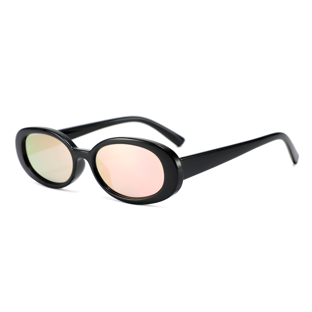 Smuk oval solbrille med fersken spejlglas - Design nr. 4552