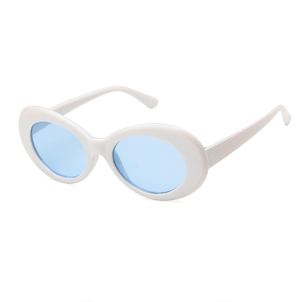 Flower power solbrille i hvis med lyseblå glas - Design nr. 4565