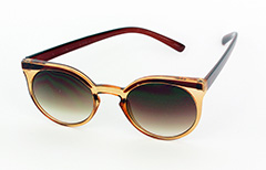 Lysbrun/orange solbrille i rundt design - Design nr. 1023