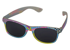 Multifarvet wayfarer solbrille - Design nr. s1146