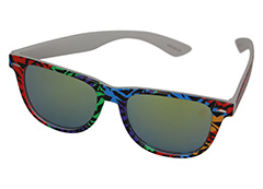 Solbrille i wayfarer design med spejlglas - Design nr. s1148