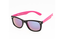 Billig solbrille i sort med pink - Design nr. s273