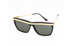 Sort solbrille med guld detalje - Design nr. s282