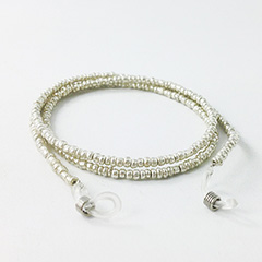 Brillesnor med perler i sølv - Design nr. s3146
