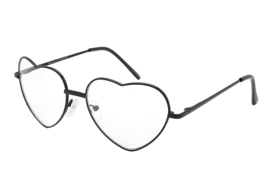Hjertebrille i sort metalstel - Design nr. s3857