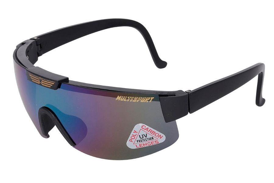 Cykel/ sports brille i RETRO design med guldfarvet stjerne/stribe detalje - Design nr. s3950