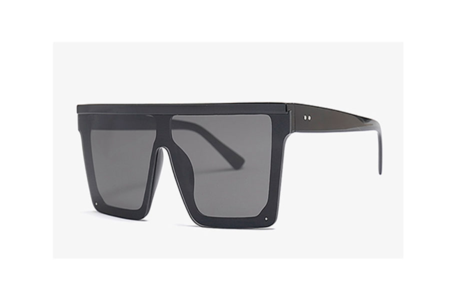Sort solbrille i kantet design  - Design nr. s4111