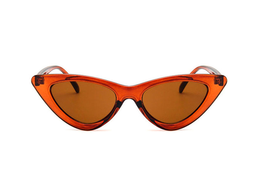 Fræk solbrille i orangebrun Cat-Eye design - Design nr. s4141