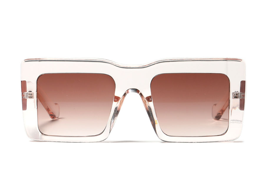 Stor firkantet mode solbrille klar transparent  - Design nr. 4231