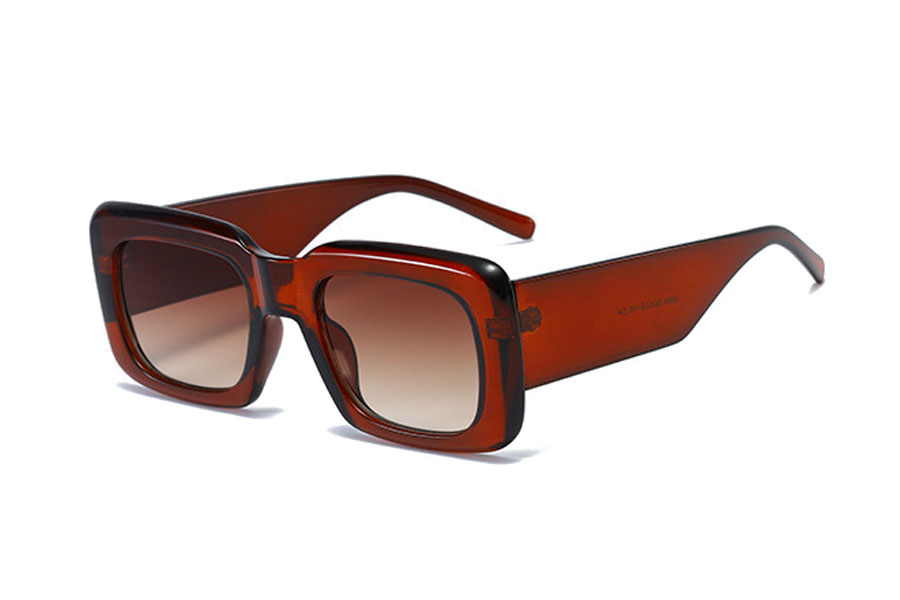 Stor robust rød-brun mode solbrille - Design nr. 4285