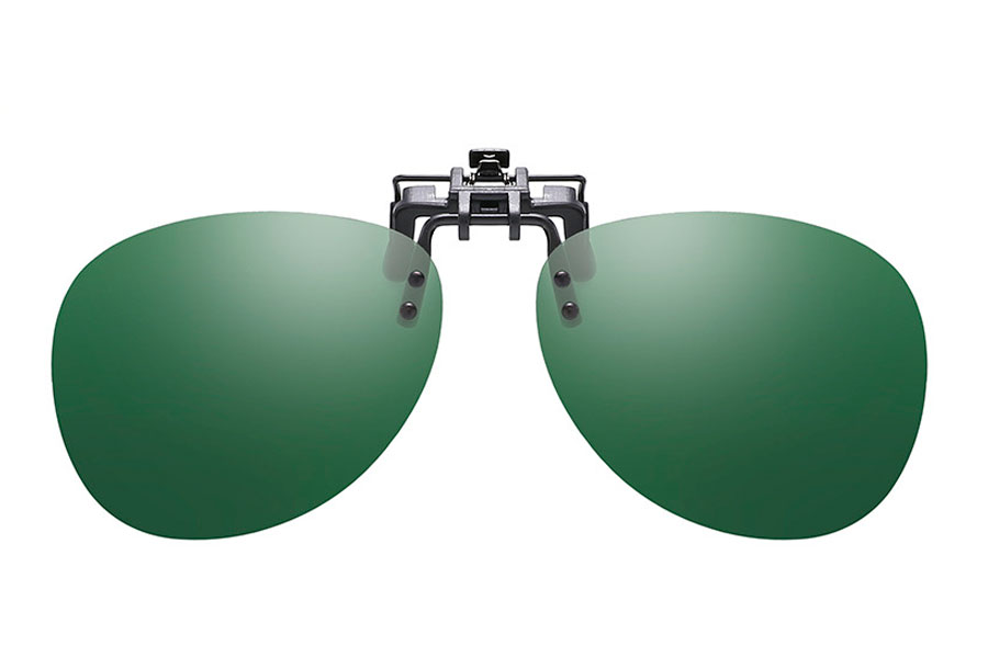 Polaroid Clip-on solbrille i grønlige glas. - Design nr. 4302