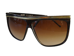 Mørk brun asymetrisk solbrille - Design nr. s665