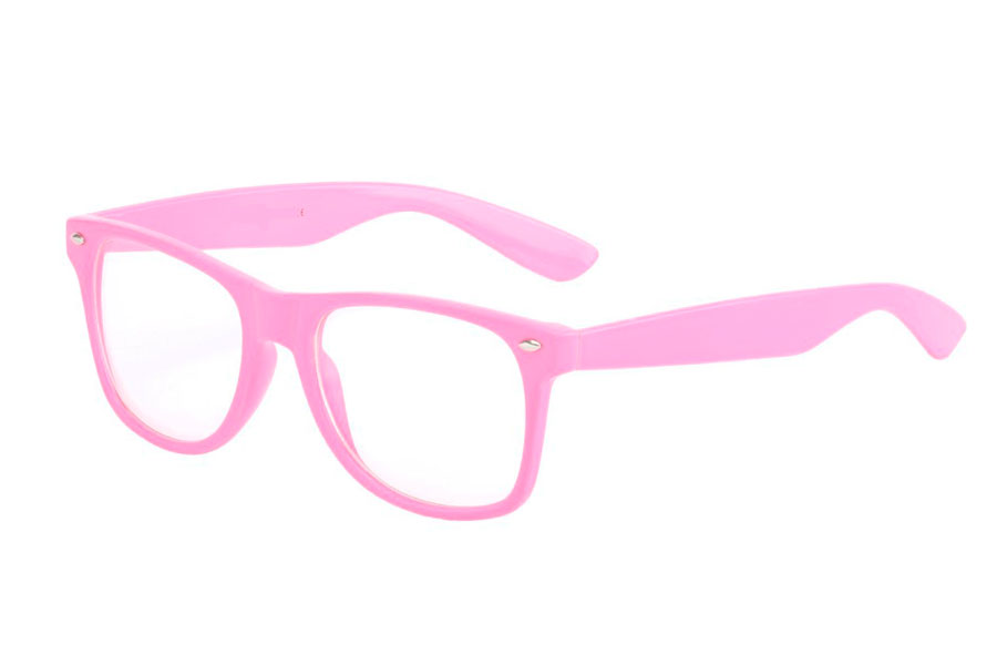 Lyserød / pink brille i wayfarer model - Design nr. s834