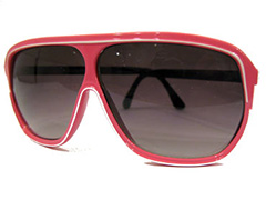 Pink solbrille med hvid stribe - Design nr. s852