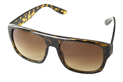 Skildpaddebrun solbrille i enkelt og kraftigt firkantet design - Design nr. 908